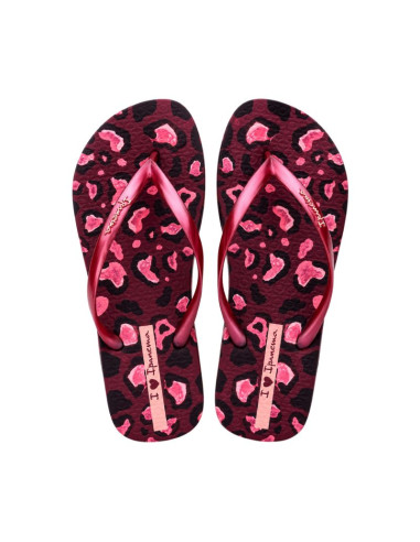 Klapki damskie ipanema animal print różowe 83846-bp657