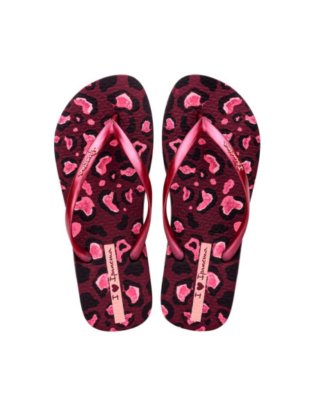 Klapki damskie ipanema animal print różowe 83846-bp657