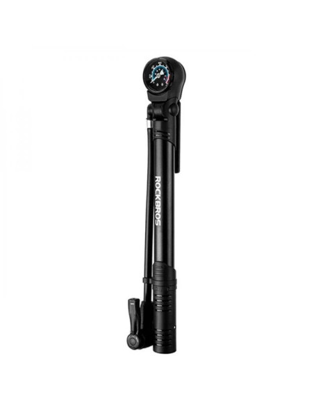 Pompka rowerowa rockbros 42310006001 z manometrem - czarna