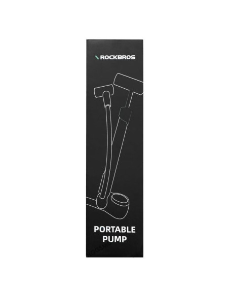 Pompka rowerowa rockbros 42310006001 z manometrem - czarna