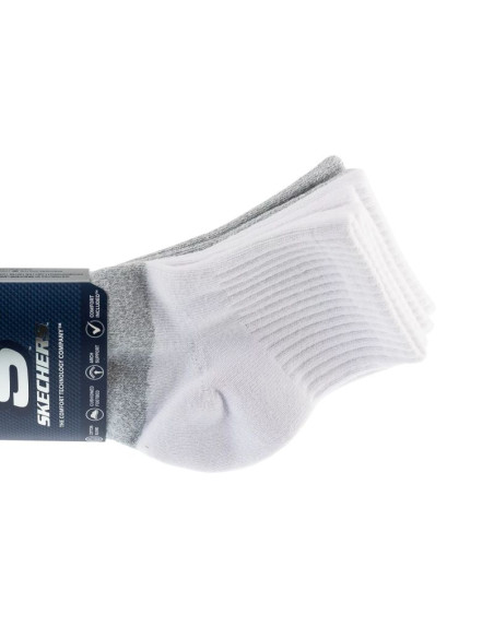 Skechers 3pk mens qtr colorbloc socks s118998-gry szare 43-46
