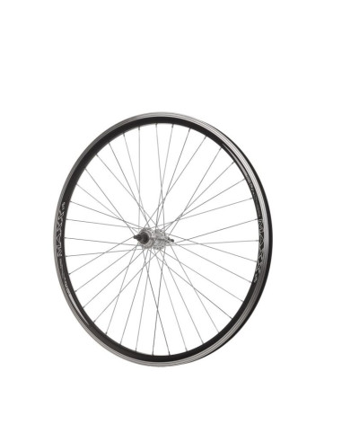 Koło 28'' tył woln. stożek o-czarna/p-srebrna