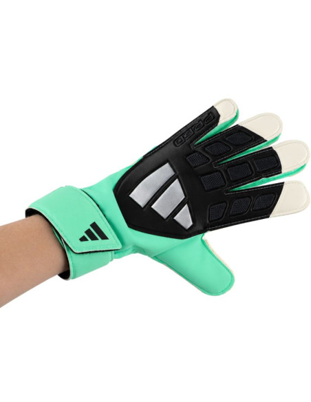 Rękawice bramkarskie dla dzieci adidas predator training zielono-czarne ke9706