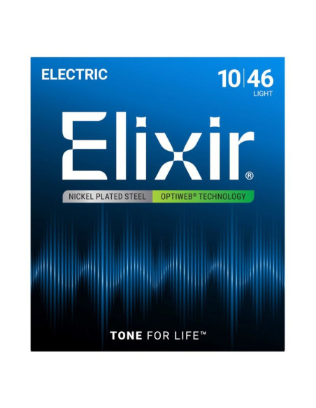Elixir 19052 optiweb light - struny do gitary elektrycznej 10-46