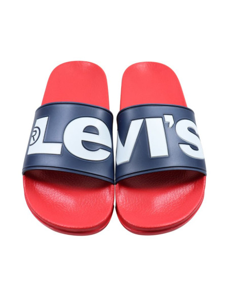 Klapki damskie levi's june l granatowo-czerwone vpol0239s-0290