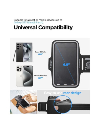 Armband spigen a703 sportowy 6.9'' - czarny