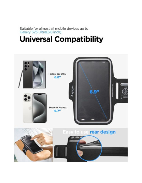 Armband spigen a703 sportowy 6.9'' - czarny