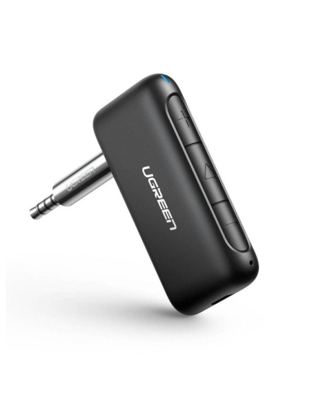 Ugreen odbiornik dźwięku adapter audio bluetooth 5.0 - 3,5 mm mini jack do samochodu (czarny)