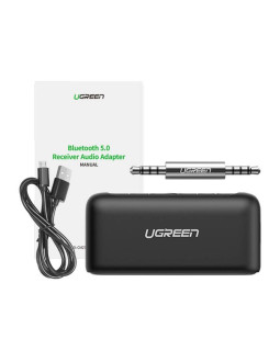 Ugreen odbiornik dźwięku adapter audio bluetooth 5.0 - 3,5 mm mini jack do samochodu (czarny) 2
