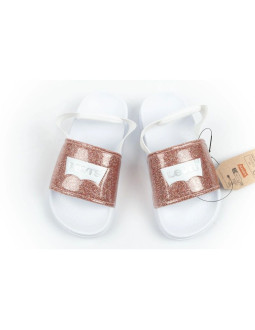 Levi's buty klapki dziecięce pool s mini dziewczęce sandałki brokatowe 2