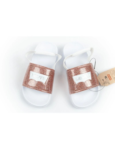 Levi's buty klapki dziecięce pool s mini dziewczęce sandałki brokatowe