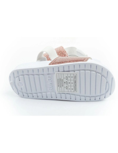 Levi's buty klapki dziecięce pool s mini dziewczęce sandałki brokatowe