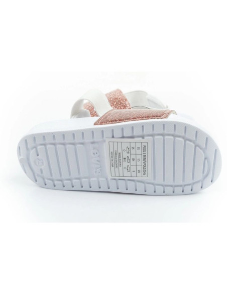Levi's buty klapki dziecięce pool s mini dziewczęce sandałki brokatowe