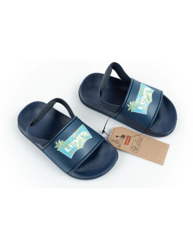 Levi's buty klapki dziecięce pool s mini chłopięce granatowe sandałki