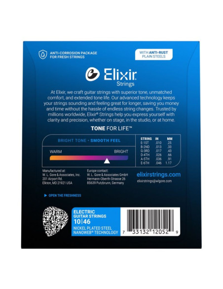 Elixir 12052 light (10-46) nw - struny do gitary elektrycznej