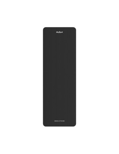 Rebel active mata gimnastyczna do ćwiczeń joga, pilates, fitness, 183x61cm, grubość 6mm, materiał tpe, czarna rba-3151-bk
