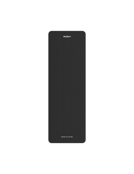 Rebel active mata gimnastyczna do ćwiczeń joga, pilates, fitness, 183x61cm, grubość 6mm, materiał tpe, czarna rba-3151-bk