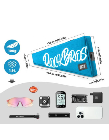Torba trójkątna rockbros g008 flash journey – xl, niebieska