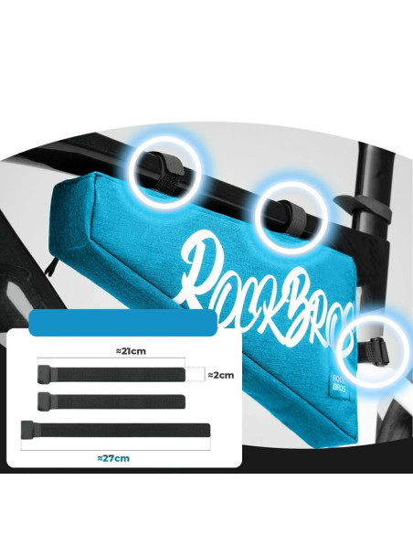 Torba trójkątna rockbros g008 flash journey – xl, niebieska