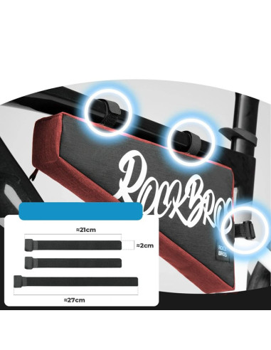 Torba trójkątna rockbros g008 flash journey – xl, czerwona