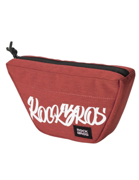 Torba na kierownicę rockbros g011 flash journey – trapezoidalna, czerwona