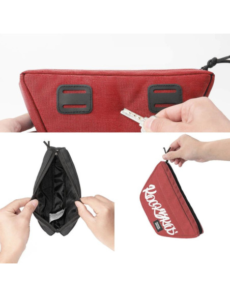 Torba na kierownicę rockbros g011 flash journey – trapezoidalna, czerwona