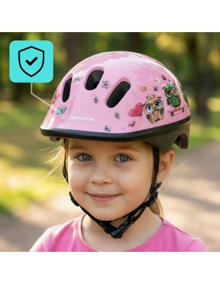 Kask rowerowy dziecięcy meteor ks06 little owl