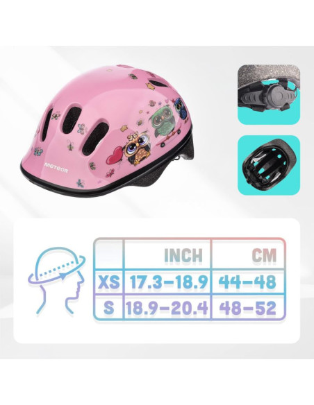 Kask rowerowy dziecięcy meteor ks06 little owl
