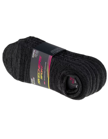 Skechers 6pk womens 1/2 terry socks s113157-gry szare 36-40