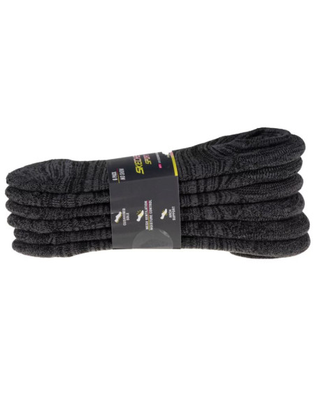 Skechers 6pk womens 1/2 terry socks s113157-gry szare 36-40
