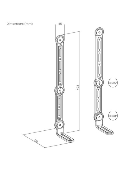 Maclean uchwyt vesa na soundbar uniwersalny, 15kg max mc-334