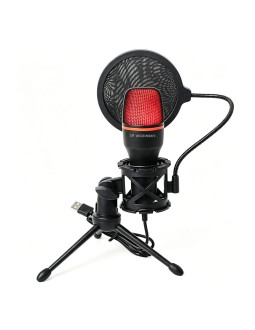 Wozinsky mikrofon do komputera studyjny gamingowy usb statyw rgb - czarny