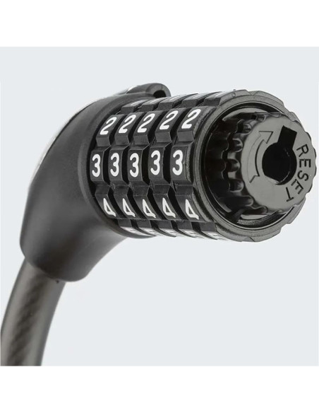 Zapięcie rowerowe rockbros rks531 – linka stalowa, szyfr 5-cyfrowy + led, 180 cm