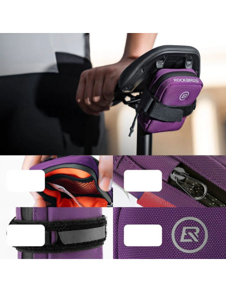 Torba podsiodłowa rockbros f006 mała, kolor fioletowy