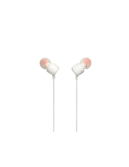 Słuchawki jbl t110 (biały, z mikrofonem)