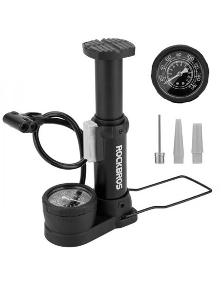 Pompka rowerowa rockbros 42610002001 podłogowa z manometrem - czarna