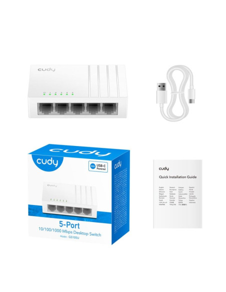 Switch cudy gs105u 5-portowy gigabitowy usb-c