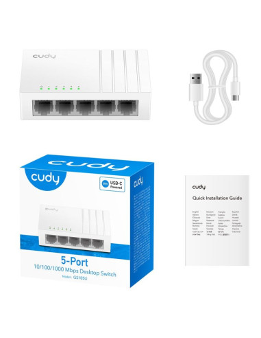 Switch cudy gs105u 5-portowy gigabitowy usb-c