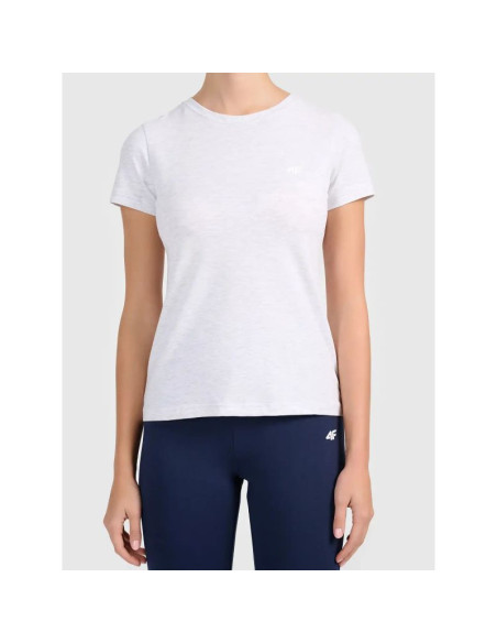 T-shirt slim z kolekcji basic damski 4f 4fwmm00ttshf3306-27m