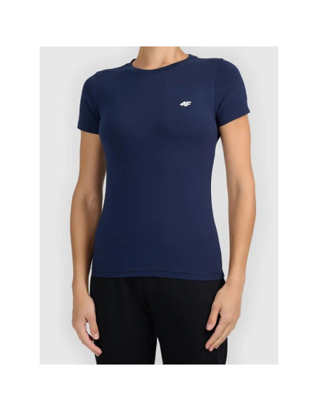 T-shirt slim z kolekcji basic damski 4f 4fwmm00ttshf3306-31s
