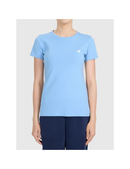 T-shirt slim z kolekcji basic damski 4f 4fwmm00ttshf3306-32s