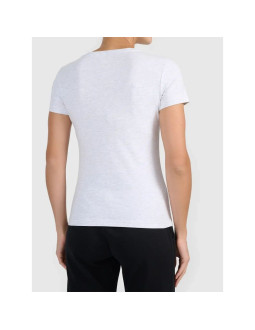 T-shirt basic z dekoltem typu serek damski 4f 4fwmm00ttshf3307-27m 2