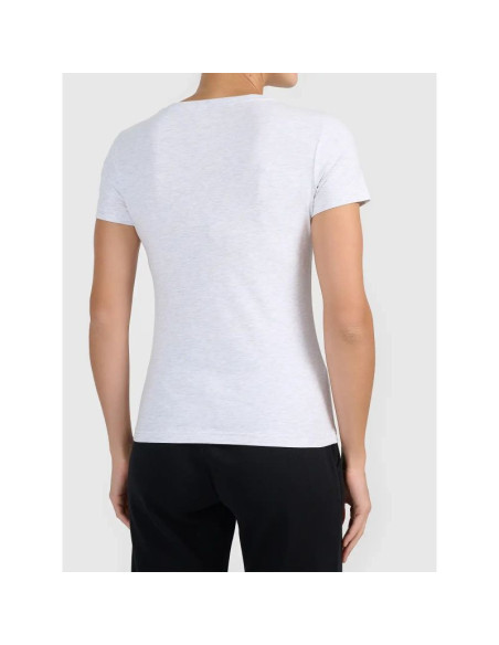 T-shirt basic z dekoltem typu serek damski 4f 4fwmm00ttshf3307-27m