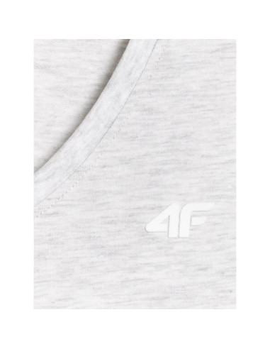 T-shirt basic z dekoltem typu serek damski 4f 4fwmm00ttshf3307-27m