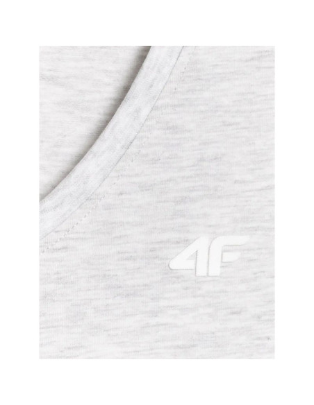 T-shirt basic z dekoltem typu serek damski 4f 4fwmm00ttshf3307-27m
