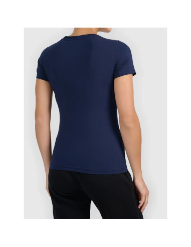 T-shirt basic z dekoltem typu serek damski 4f 4fwmm00ttshf3307-31s