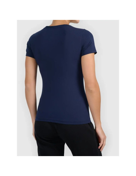 T-shirt basic z dekoltem typu serek damski 4f 4fwmm00ttshf3307-31s
