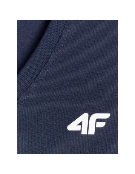 T-shirt basic z dekoltem typu serek damski 4f 4fwmm00ttshf3307-31s