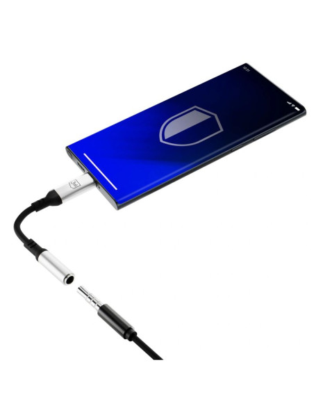 Adapter 3mk usb-c - minijack 3.5 mm - srebrny