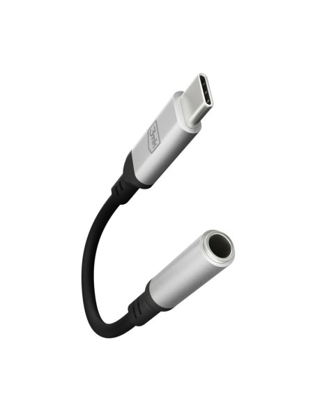 Adapter 3mk usb-c - minijack 3.5 mm - srebrny
